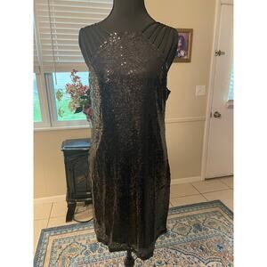 Women’s She And Sky Black sequenced Cocktail Dress Size Medium